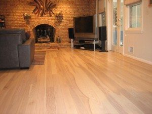 Ash Floor In Living Room side angle