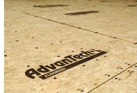 Plywood, like Advantech, is a common subfloor.