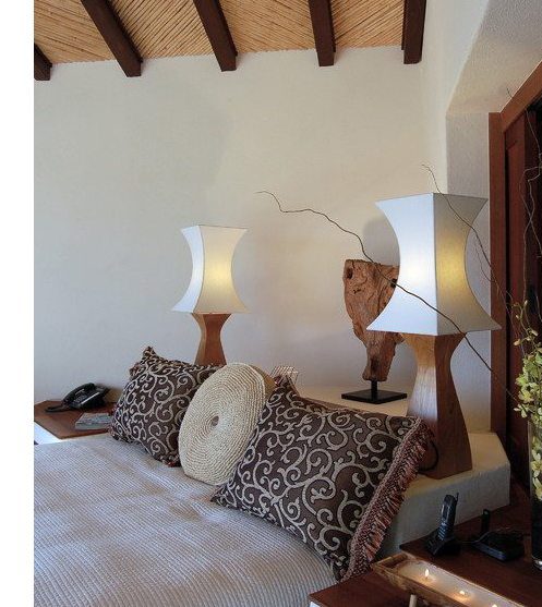 Tropical Bedroom by Los Angeles Interior Designers & Decorators Lori Gilder