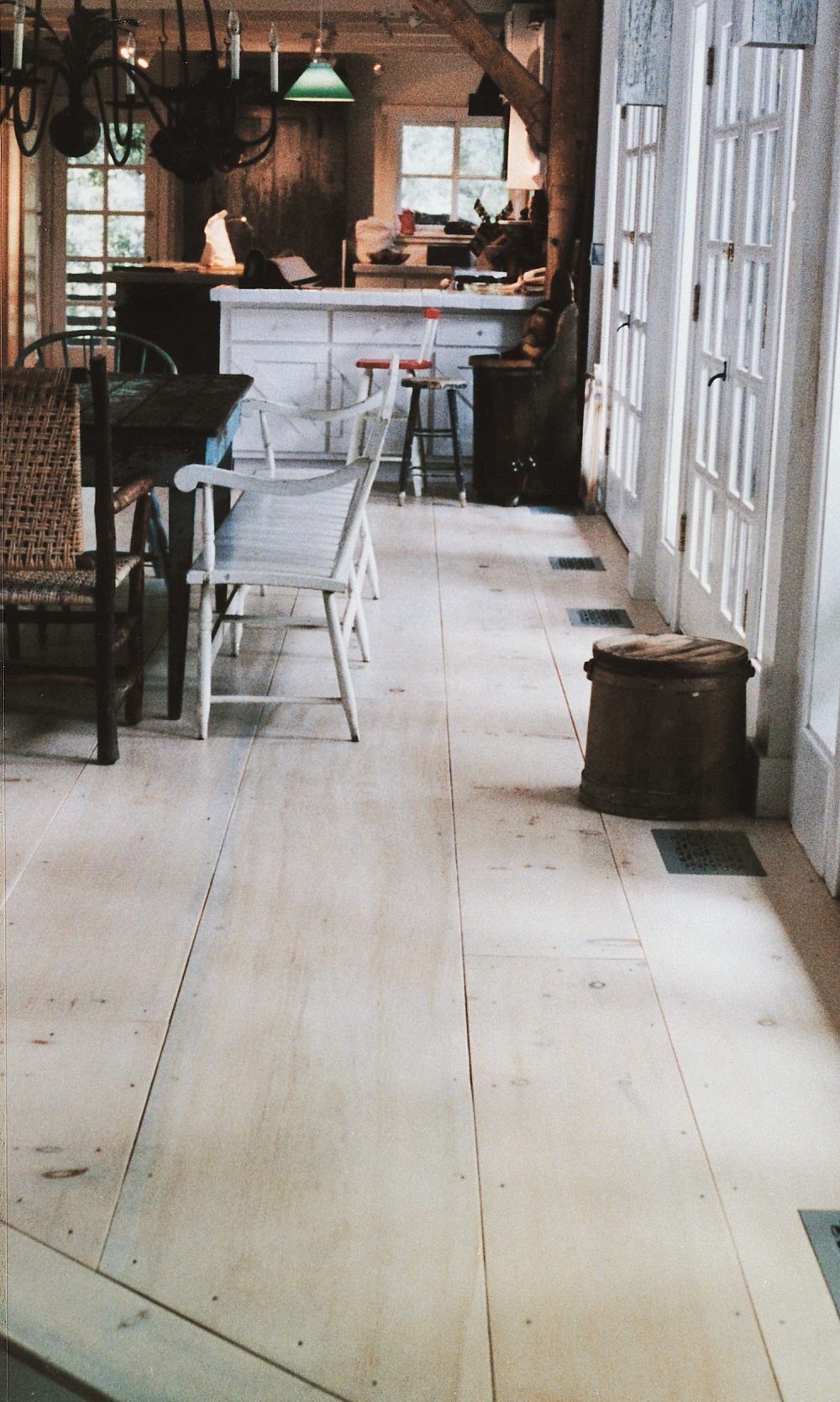 Eastern White Pine Flooring in a Rustic Kitchen