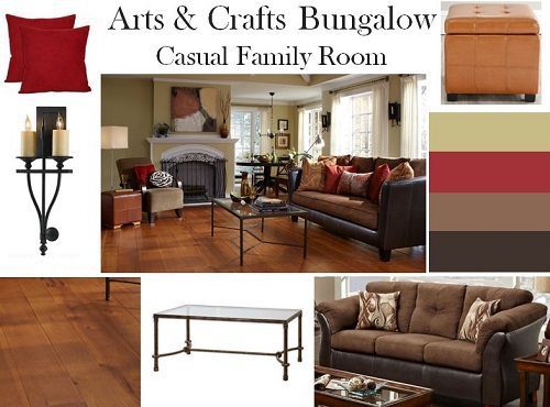 Bungalow Living Room With Hickory Hardwood