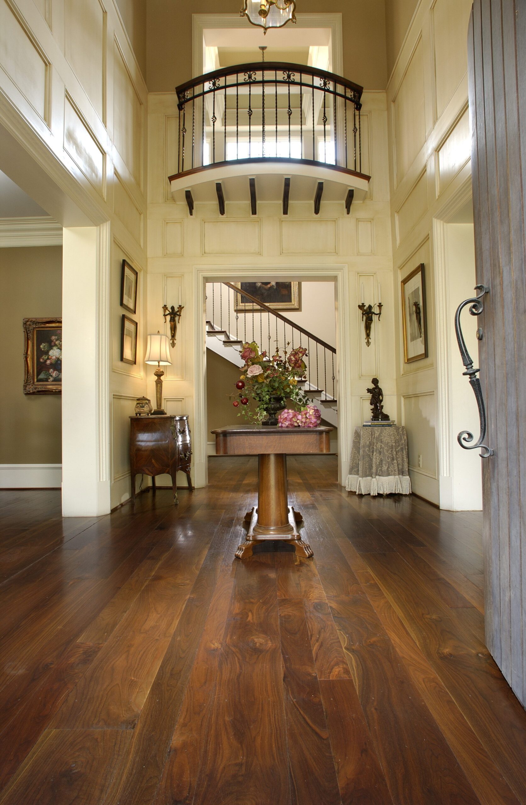 dark wood floor in grand entry