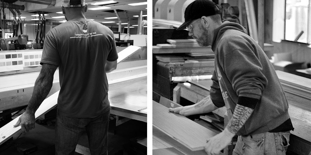 Each plank is individually selected by hand, milled and finished specifically for the client’s home