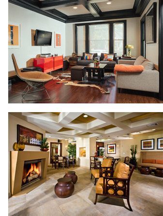 Two examples of coffered ceilings