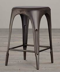 Restoration Hardware Remy Backless Stool on the Carlisle Wide Plank Floors Blog