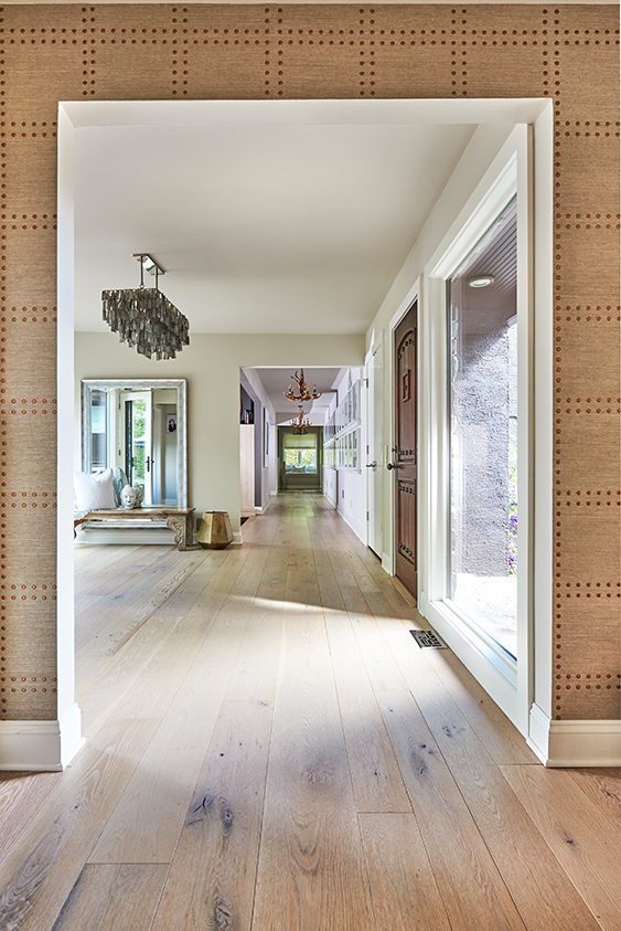 rustic flooring in hallway