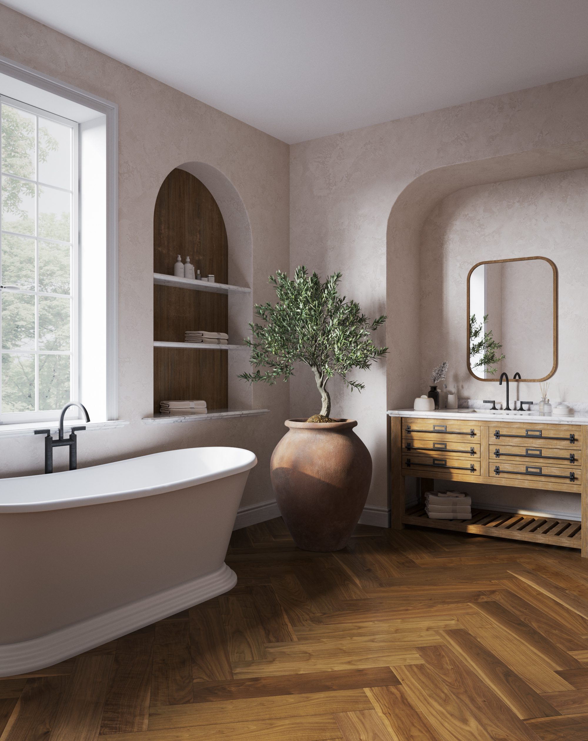 Carlisle Walnut Herringbone