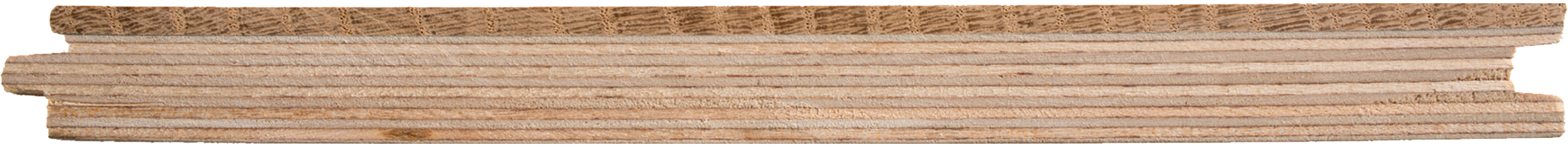 side view of an engineered floor board